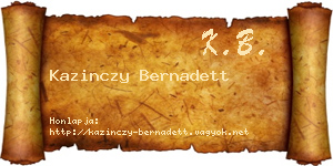 Kazinczy Bernadett névjegykártya